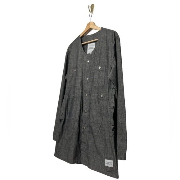 PROFOUND AESTHETIC Button-Down Coat Gray L - Picture 5 of 13
